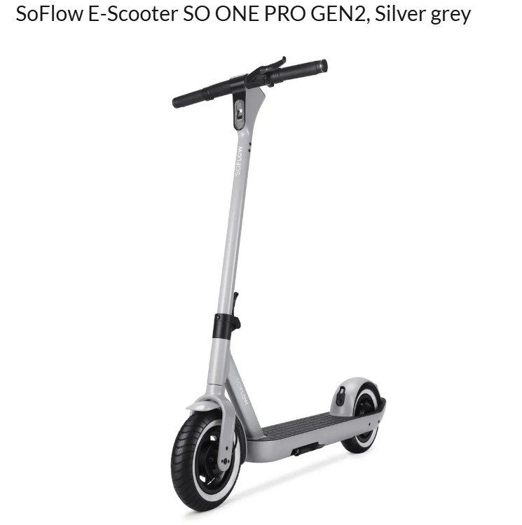 Scooters: SoFlow E-Scooter SO ONE PRO GEN2, Silver grey – Neu und originalverpackt aus Bassersdorf von COOL-AG