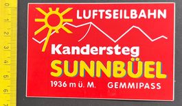 Luftseilbahn Kandersteg-Sunnbüel/ Aufkleber vintage