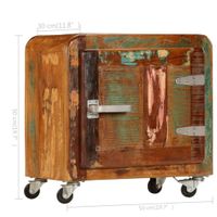Nachttisch 50x30x50 cm Altholz Massiv Gratisversand