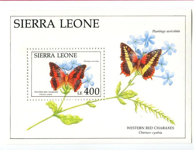 Alle Briefmarken: Block "Schmetterlinge". Sierra Leone. – Neu und originalverpackt aus Basel von Butsch5