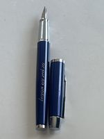 Füller dunkelblau mit Gravur "for your life writing(S10)