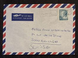 Enveloppe de luxe par avion avec timbre luxembourgeois