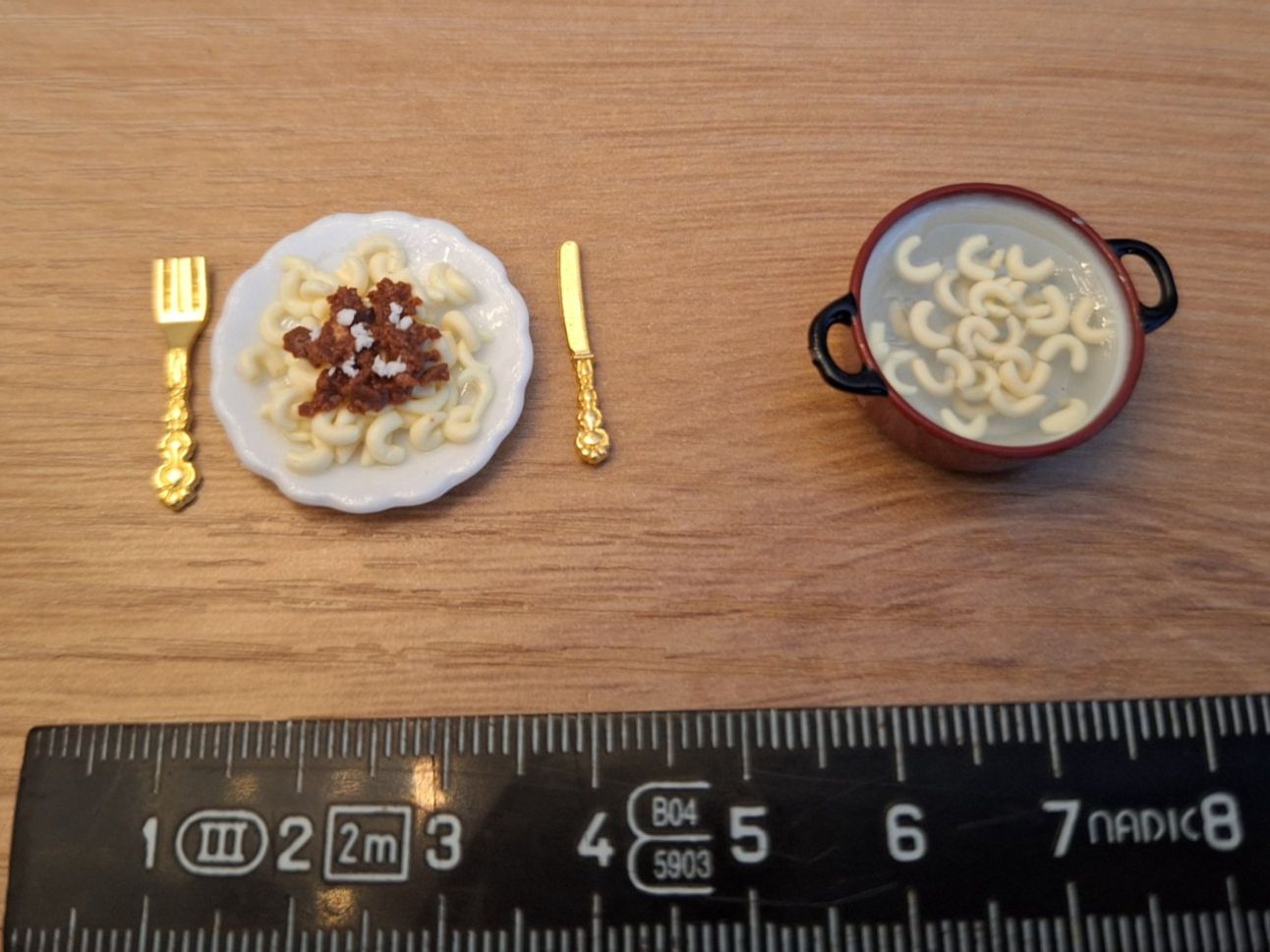 Puppenhäuser & -möbel: Handmade Hackfleisch Makkaroni Set – Neu (gemäss Beschreibung) aus Zürich von HandmadeTinyFood 1