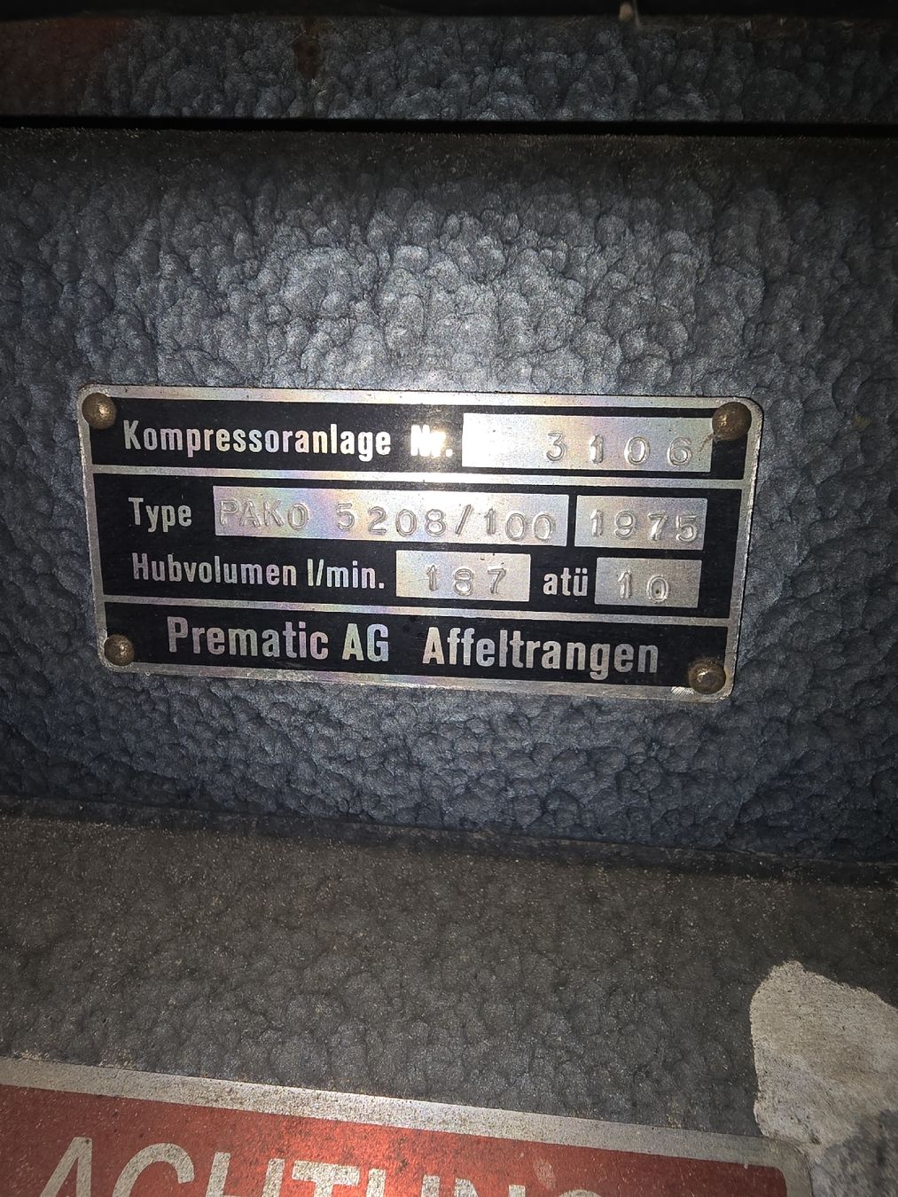 Compresseurs: Kompressor Prematic Typ PAkO 5208/100 gebraucht – D'occasion à Rorschach par TimelessTrading 1