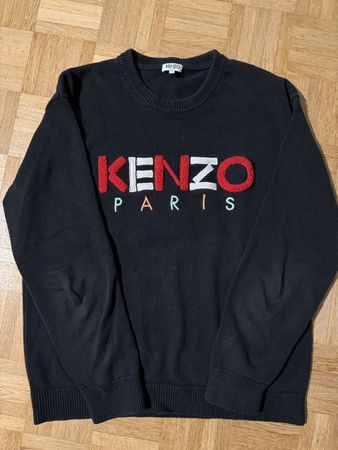 Pull Tricot KENZO Paris Noir Taille M bon état