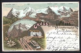 Litho Wengernalp, Kleine Scheidegg mit B