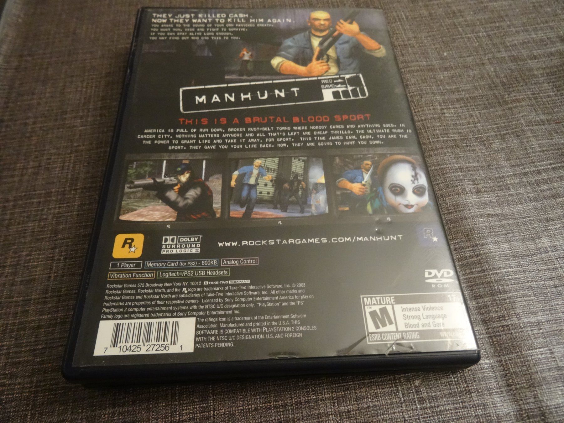 Sony Giochi: Manhunt PS2  NTSC USA-IMPORT – Usato da Olten venduto da Disc-Ausverkauf 2