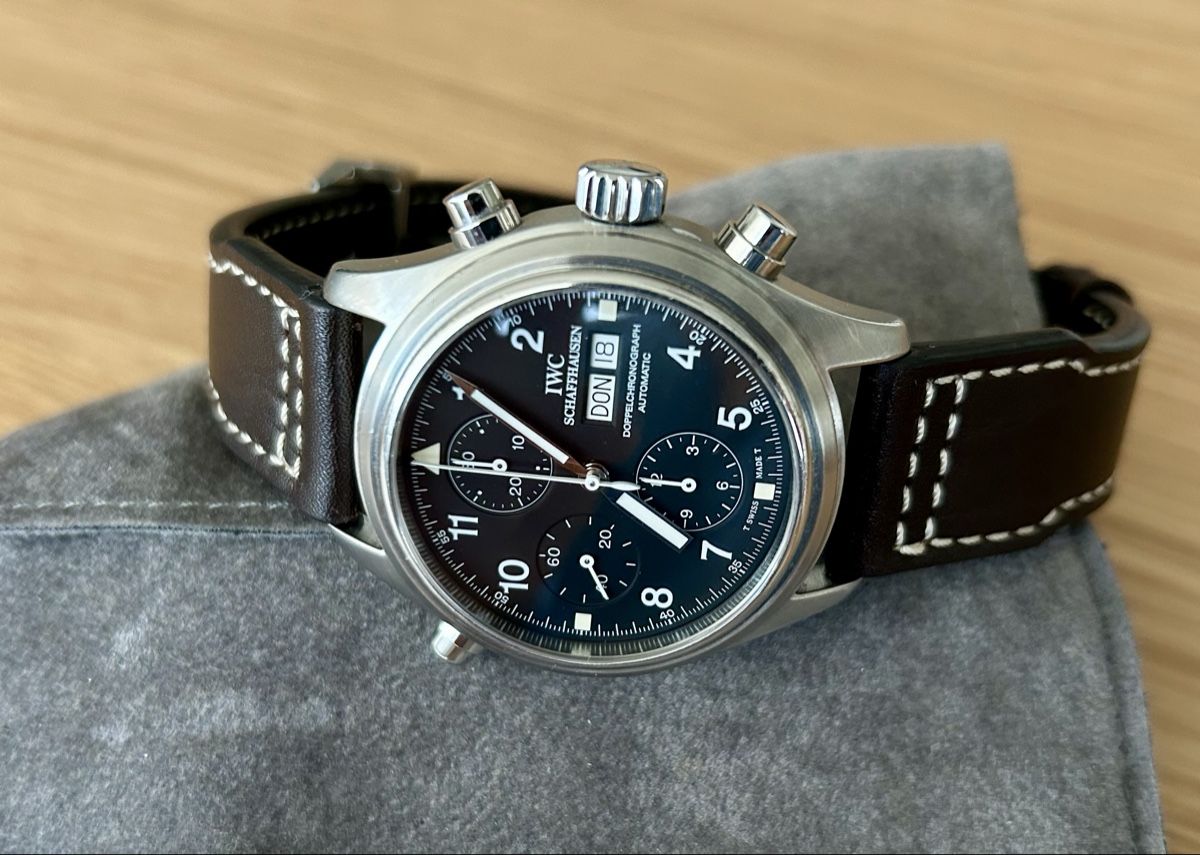 IWC Orologi: IWC Pilot Doppelchronograph  – Usato da Egg b. Zürich venduto da akon750 1