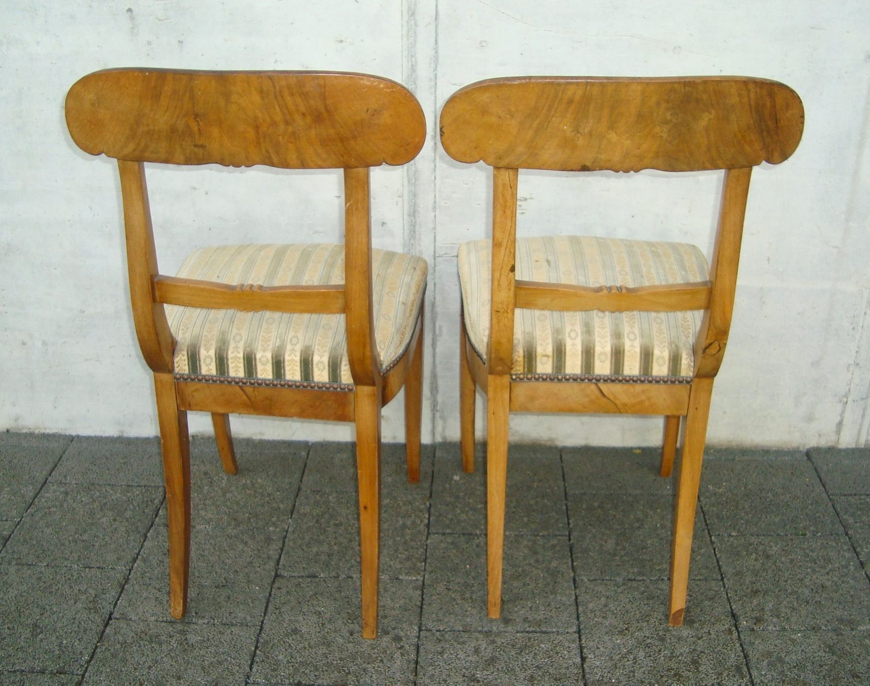 Sedie: 2 Biedermeier Polster Stühle, Nussbaumholz – Usato da Oberdorf NW venduto da Lufao 6