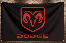 Dodge Banner Fahne 90x150cm Rot