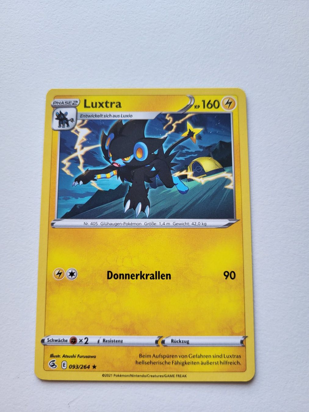 Pokémon Carte collezionabili: Luxtra (Fusion Strike 093/264) – Usato da Erlenbach ZH venduto da ram_mjn5