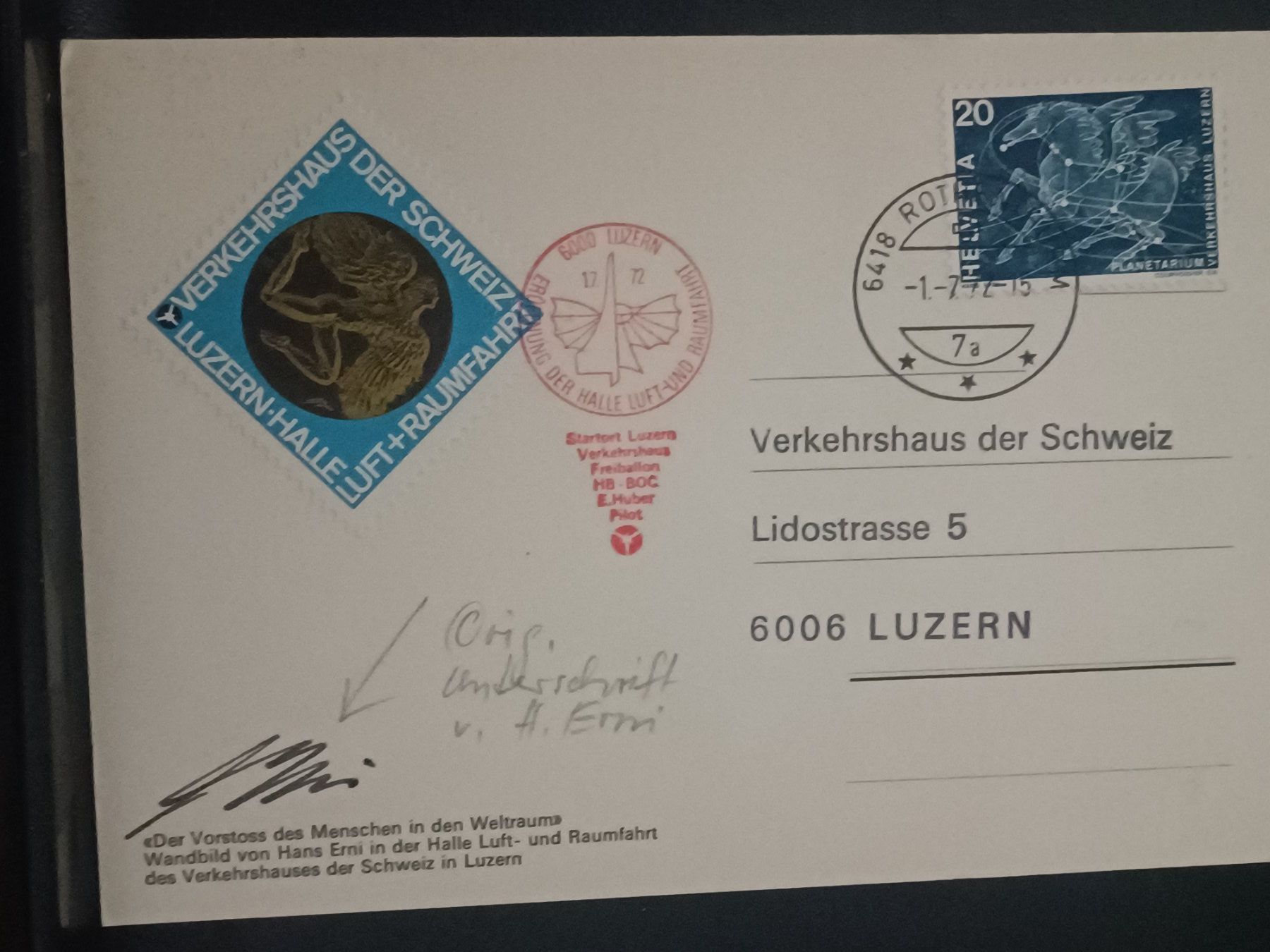 Autographes: Hans Erni - Handsigniert – D'occasion à Menziken par Artographs 1