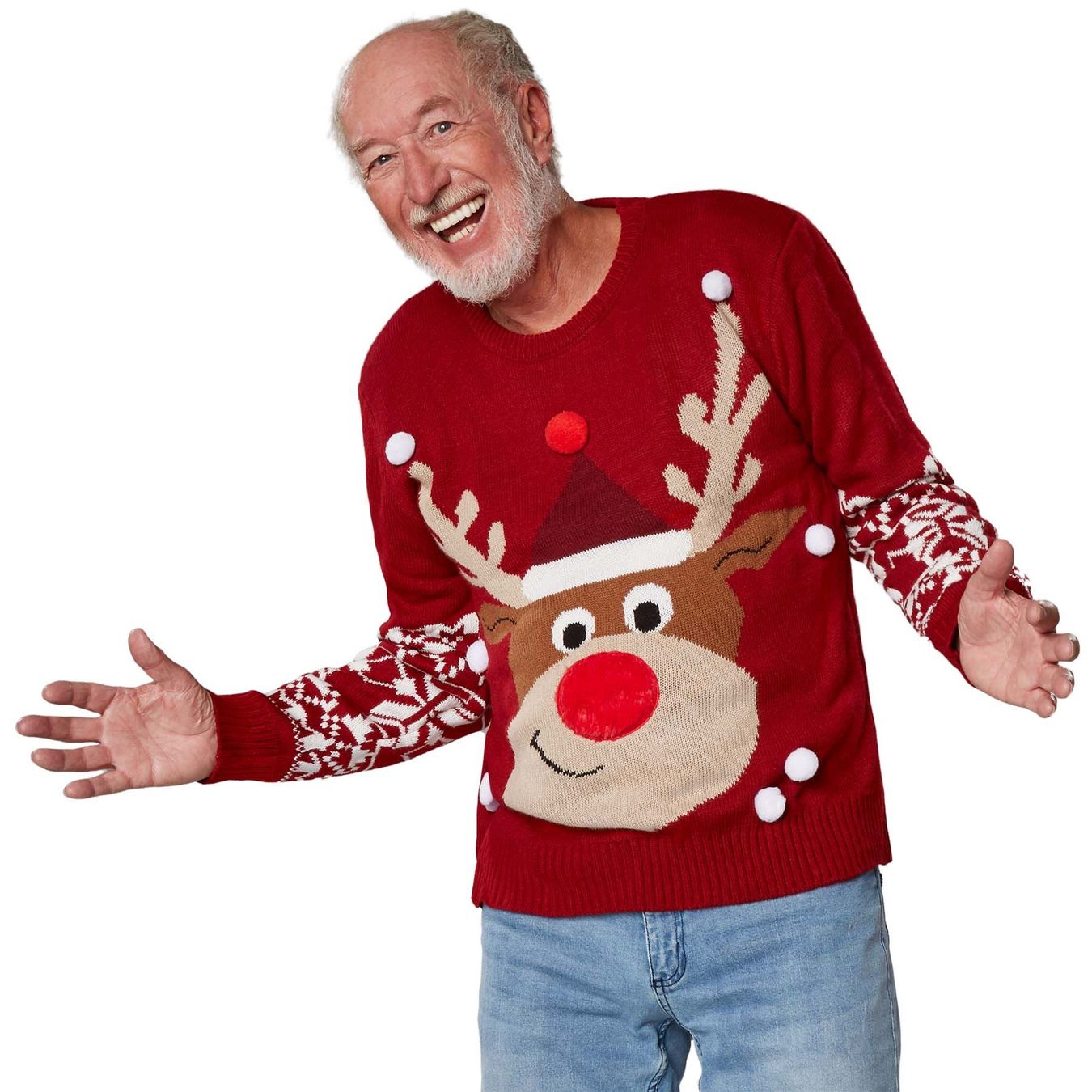 Maglioni & Felpe: Weihnachtspullover Rudi Rentier - L – Nuovo (secondo la descrizione) da Murten venduto da Roland.Kemmer.AG
