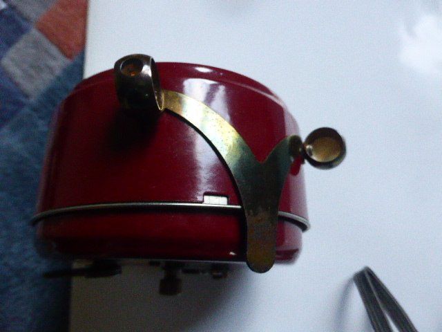Junghans Sveglie: Junghans,Wecker,Diehl Cavalier,antik,Bordeaux,Metall,Messing – Usato da Lausen venduto da liesfisch 4