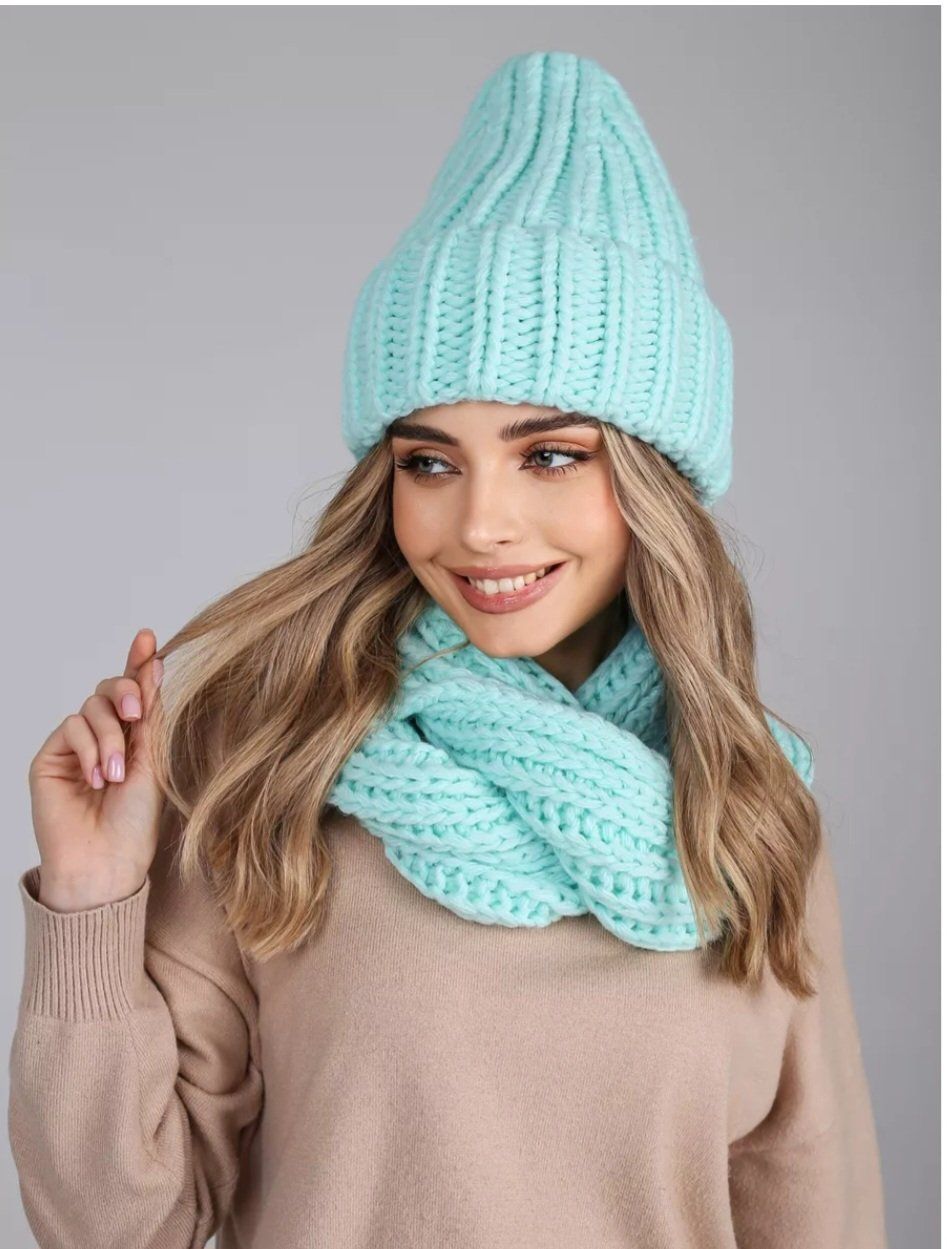 Copricapi, berretti & cappellini: Winter Set: Mütze & Schaal Minzfarbig – Nuovo e nell'imballaggio originale da Thun venduto da ols_m9hk