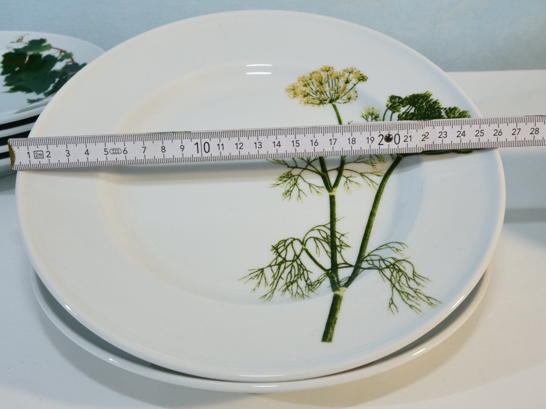 Dibbern Piatti: Dibbern Schösswald Teller Set, Kräuter Design, Top – Usato da Lustmühle venduto da Glatisant 8