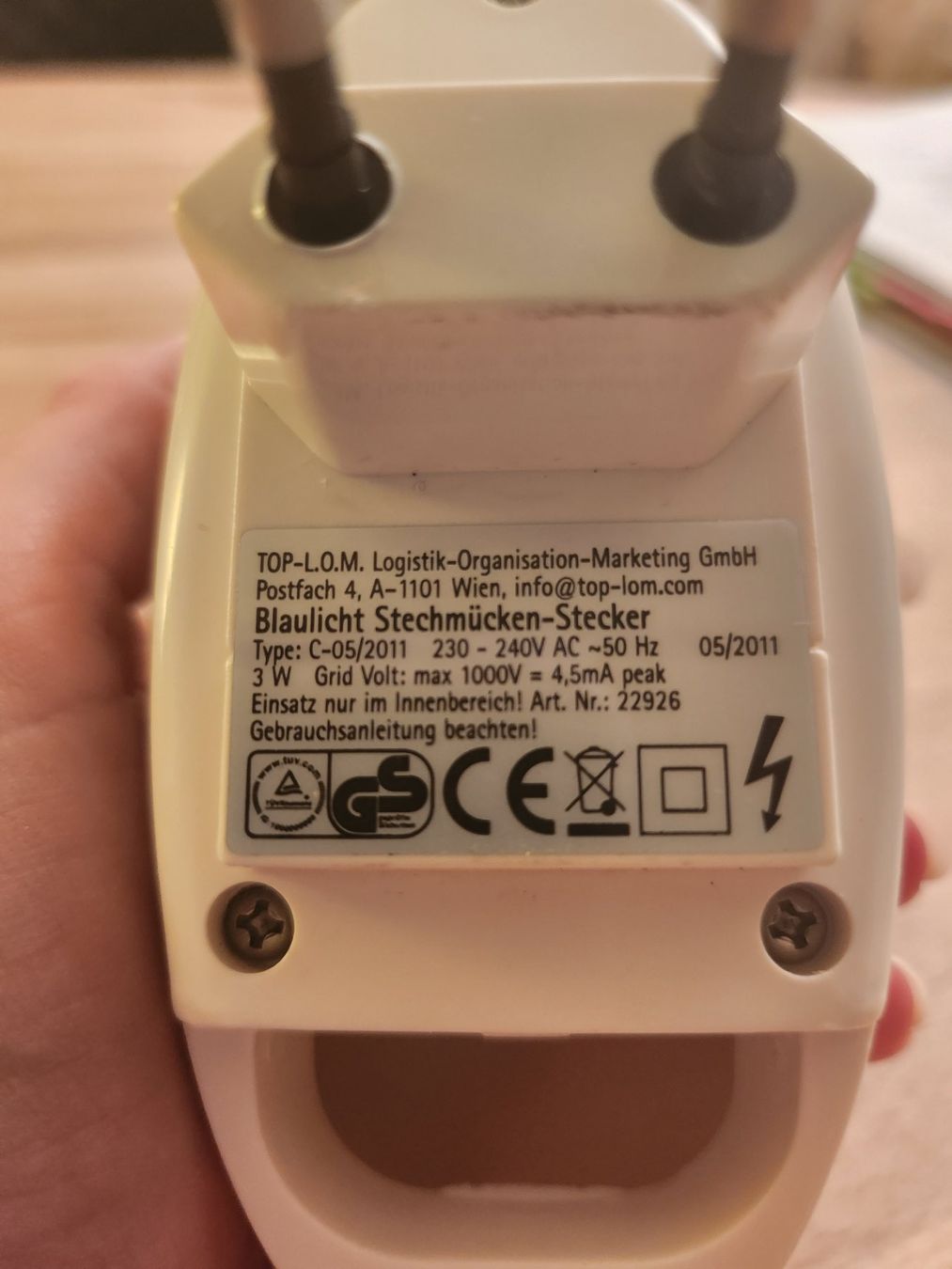 Altro per la casa: Blaulicht Stechmücken-Stecker – Usato da Veltheim AG venduto da D.B_1983 2