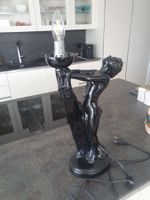 Tischlampe Figur Schwarz Vintage Lampe mit Glühbirne 49 Z...