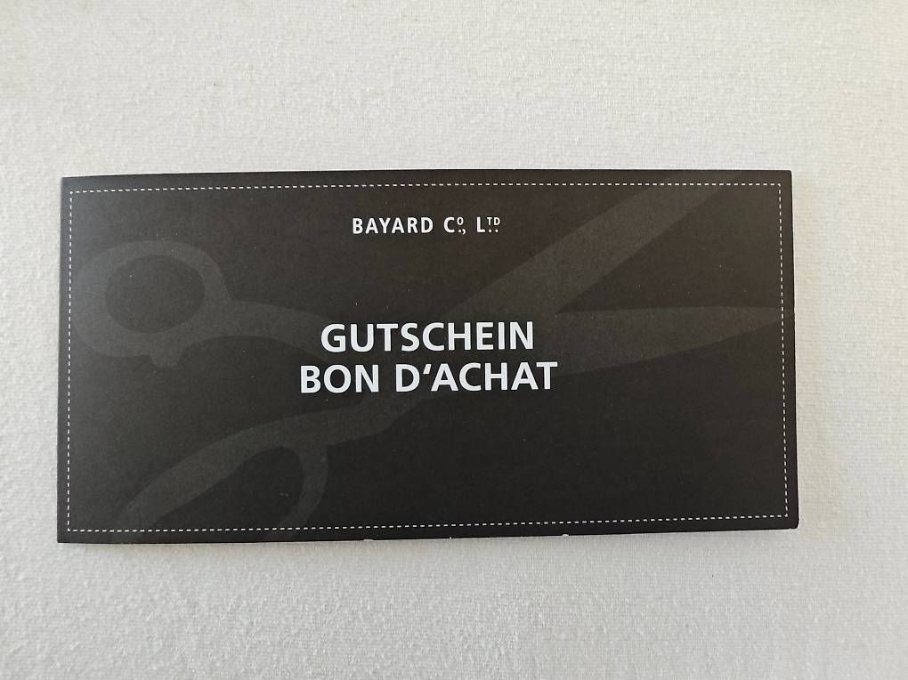 Buoni: Bayard Gutschein 101 CHF – Usato da Zürich venduto da pre_t7fd