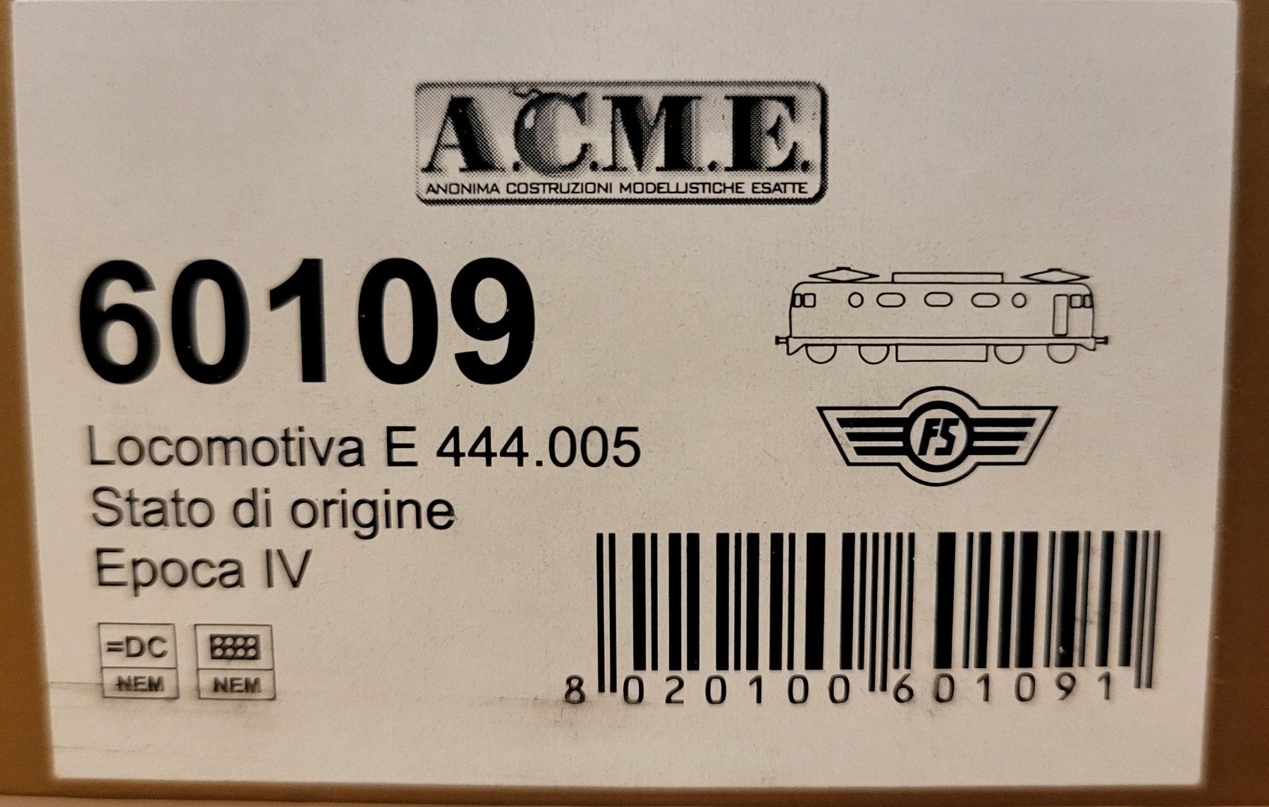 ACME Modelleisenbahnen: ACME H0 60109 E 444.005 der FS, mit DCC-SS, neu, sehr selten – Neu (gemäss Beschreibung) aus Herisau von  8