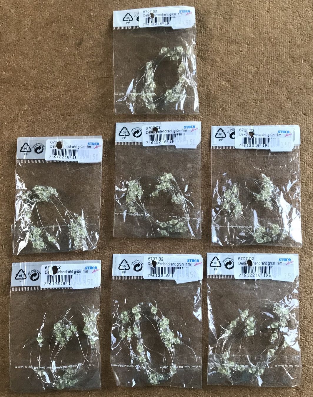 Tutte le decorazioni: LOT DEKO PERLENDRAHT GRÜN 1M – Usato da Ostermundigen venduto da wini63