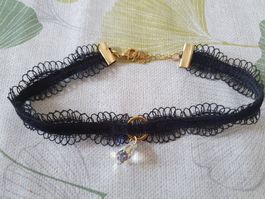 Choker schwarz mit Anhänger