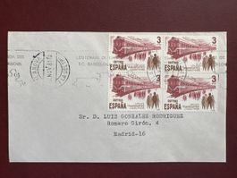 Lettre ancienne d'Espagne avec timbres - Collection!