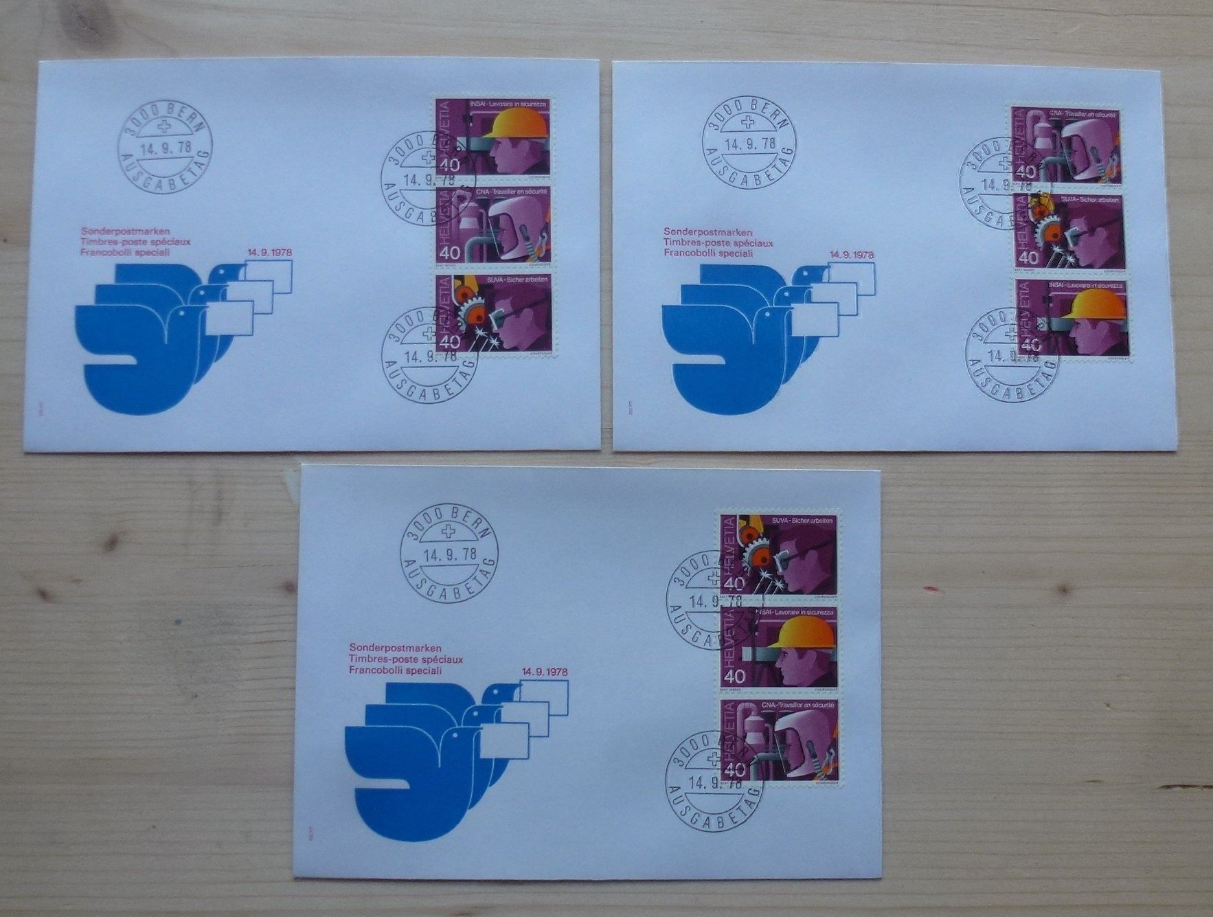 Alle Briefmarken: 12 FDC Briefe SUVA 1978 – Gebraucht aus Walkringen von Casablanca777 3