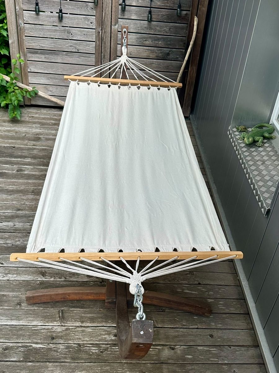 Amache: Hängematte mit Holzständer Creative Living gut erhalten – Usato da Rüegsauschachen venduto da emme04 2