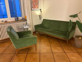 Mid century Sofa & 2 Sessel