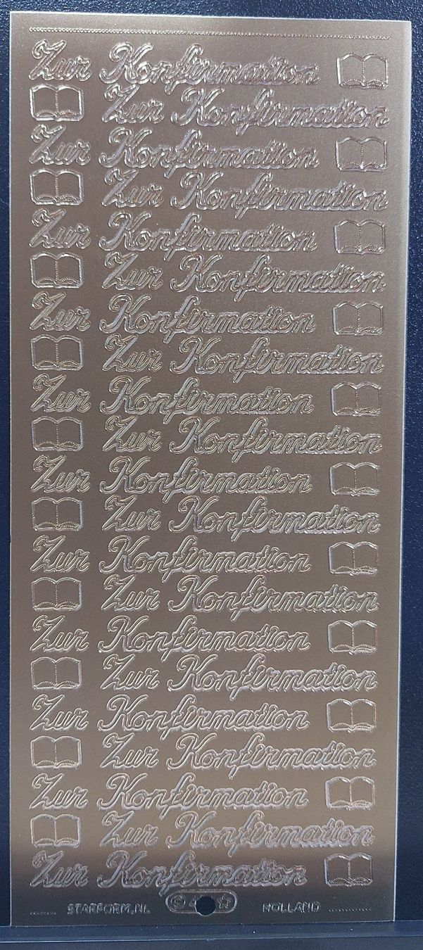 Sticker: Aufkleber "Zur Konfirmation" Gold / Neupreis 1.90 – Nuovo e nell'imballaggio originale da Zollikofen venduto da Blackie