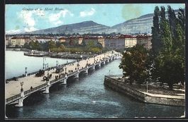 Genf, Panorama über die Stadt mit Mont 