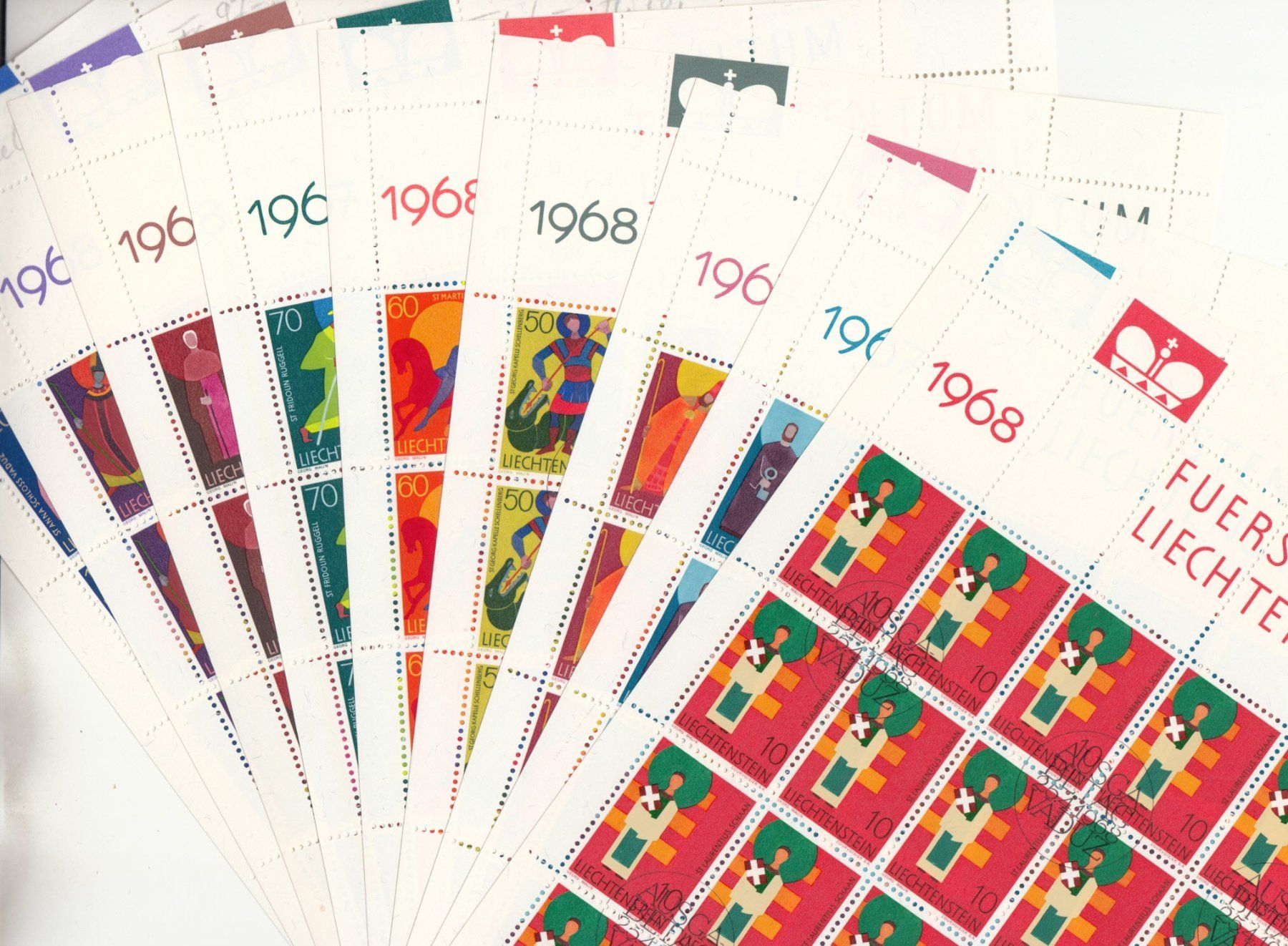 Tutti i francobolli: LBK 422 - 430 Bogen mit ET – Usato da Bürglen TG venduto da StampGraf