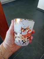 Goebel Kerzenhalter glas Katzen Motiv Nico e Carina neuwerti