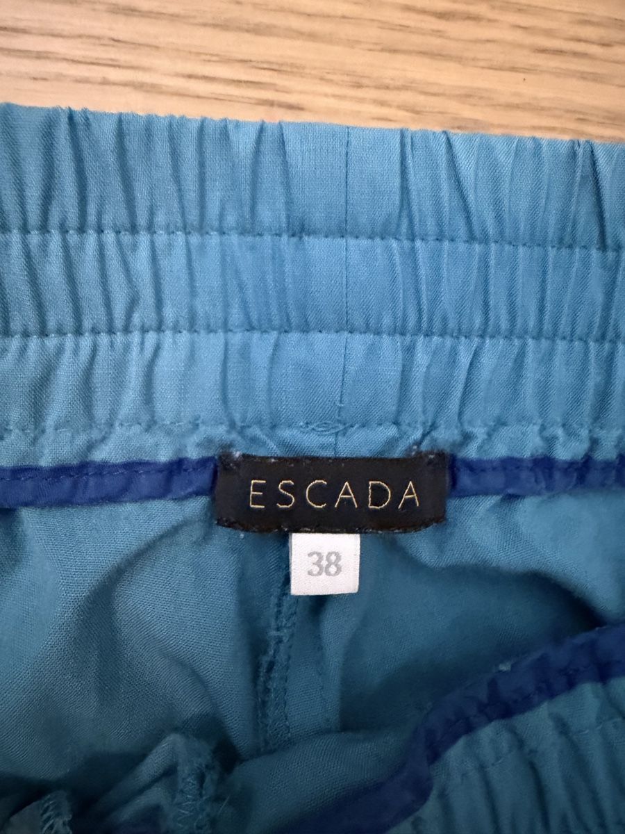 Escada Hosen: Escada blue trousers size 38 virgin wool – Gebraucht aus Bülach von Hrica21 1