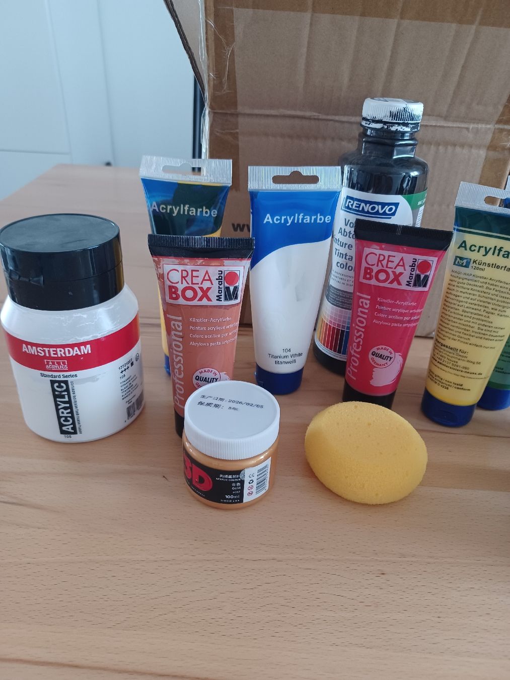 Colori: Acrylfarben Set Crea Box diverse Farben – Usato da Zell LU venduto da sunrise02 2