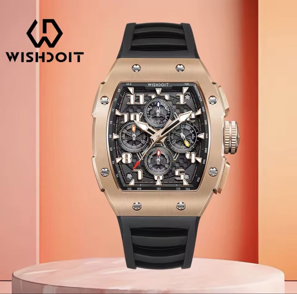 Orologi: WISHDOIT Chronograph Uhr Sportlich – Usato da Ebikon venduto da efruz 1
