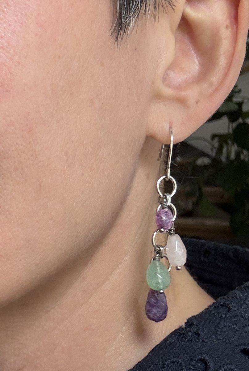 Orecchini pendenti & Orecchini a lobo: Boho Multi-gemstone Dangle Earrings Edelstein-Ohrringe – Nuovo (secondo la descrizione) da Zürich venduto da Allwelcome 3