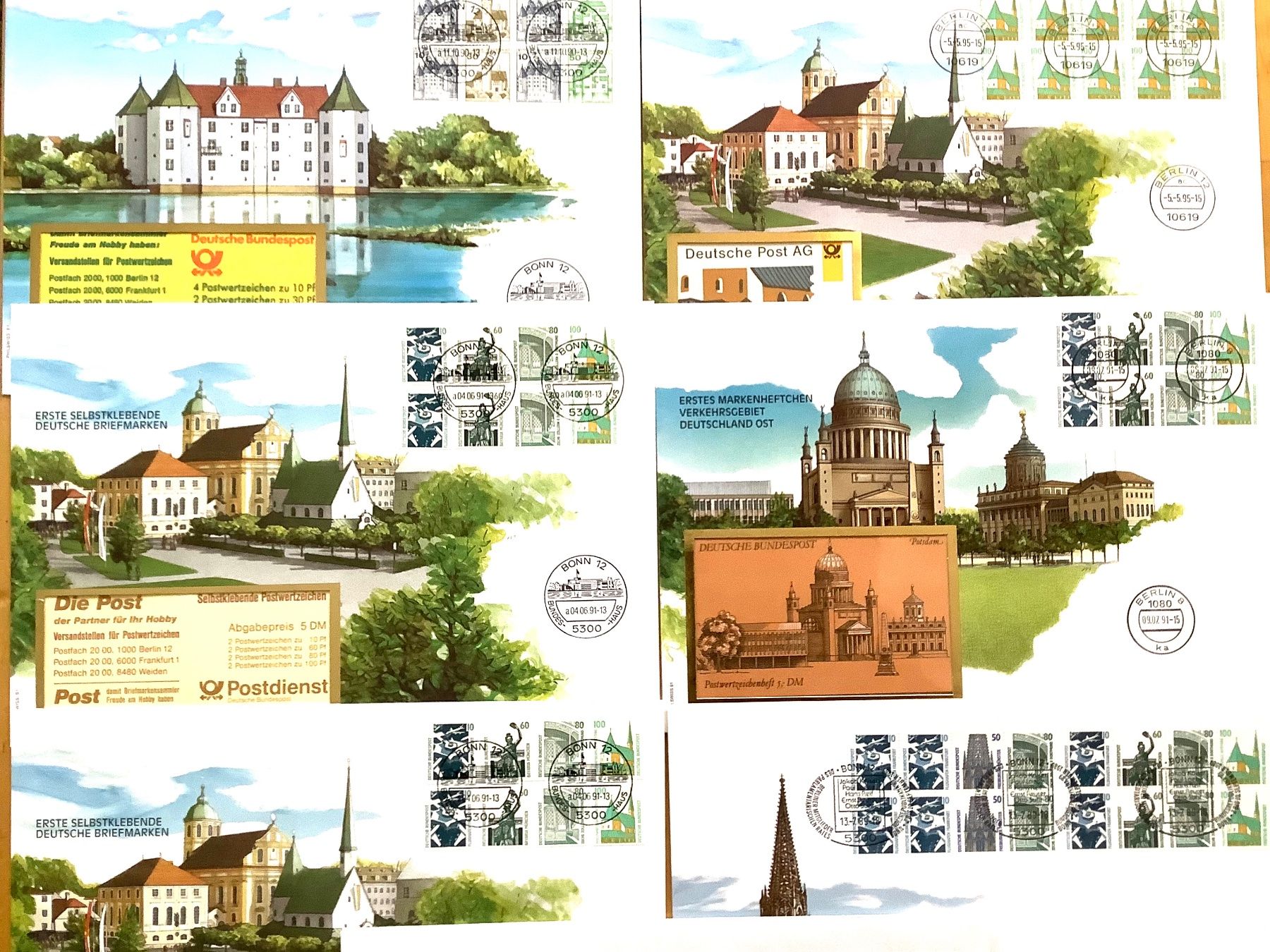 Alle Briefmarken: 1989 - 95 - FDC Deutschland Grossbriefe Markenheftchen – Neu (gemäss Beschreibung) aus Liestal von Pep3 1