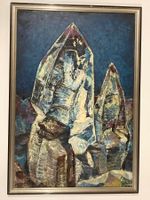 Erwin Stählin 1968 (1901-1970) Kristall Gemälde signiert Nr7
