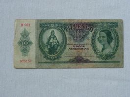 Ungarische Banknote 10 Pengö von 1936, Top Zustand!
