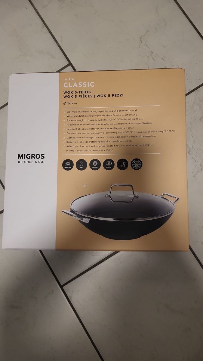 Pfannen: Wok Set 5-teilig – Neu (gemäss Beschreibung) aus Hunzenschwil von OochieBang