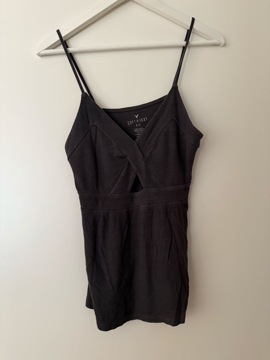 Tops: American Eagle Outfitters - grau - ribbed Top - M – Gebraucht aus Zug von tami12