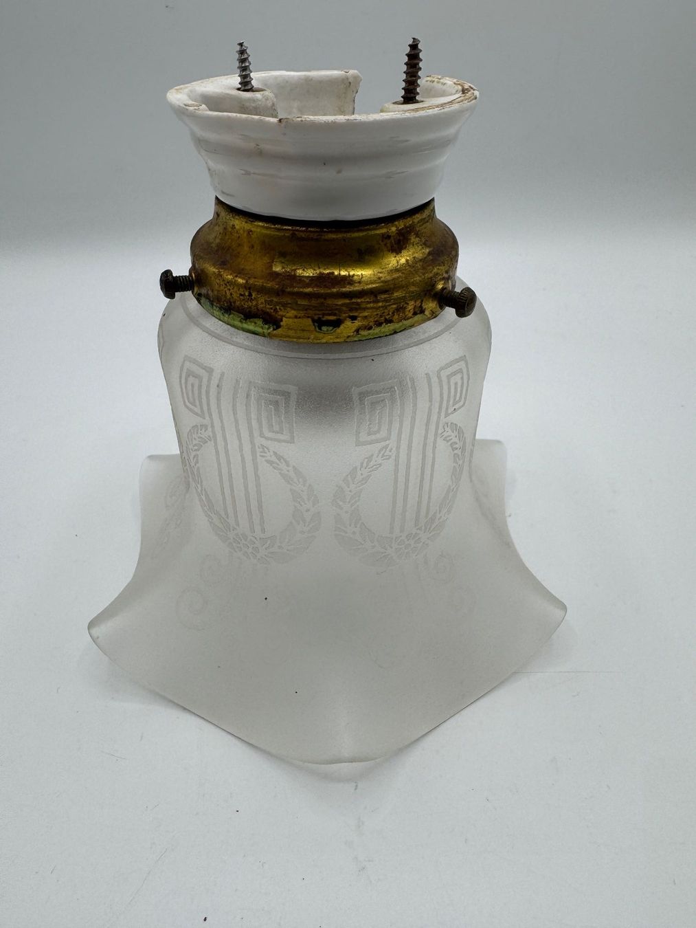 Lampade: Vintage Glas Lampenschirm,  Lampe – Usato da Sachseln venduto da BONATI01 2