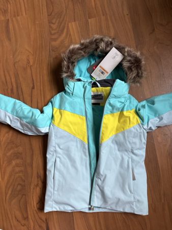 Spyder Skijacke Bitsy Lola blau gelb Grösse 7 neu