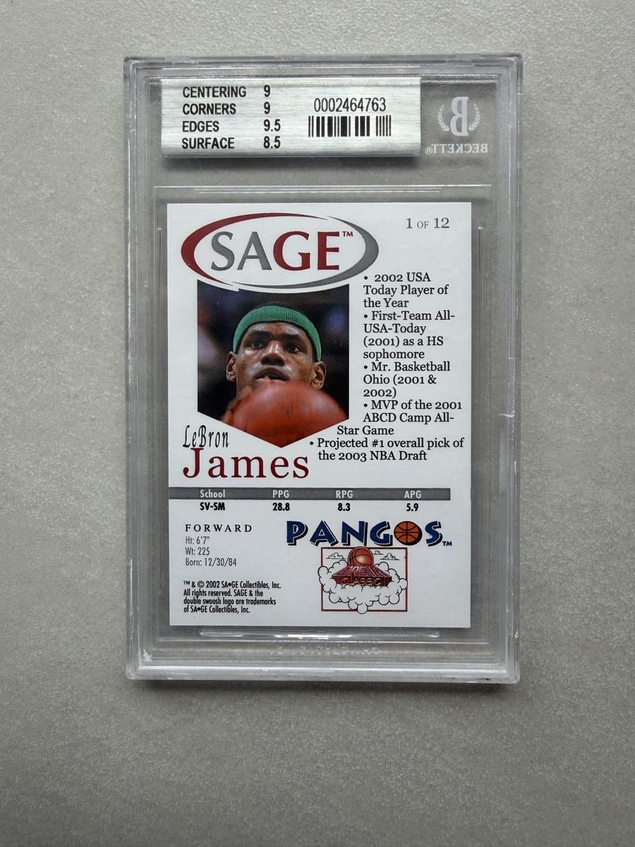 Carte collezionabili:  LeBron James 2002!! College Beckett 9 – Usato da Moudon venduto da AndreSR89 2