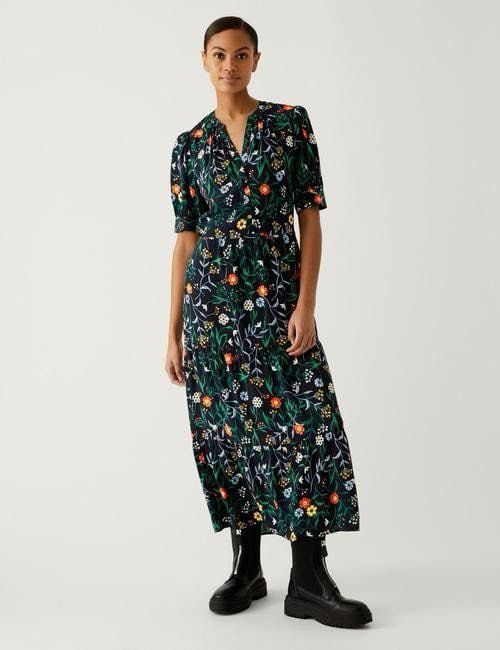Vestiti: Viscose Floral Dress S/M – Usato da Claro venduto da sof_pkm8 2