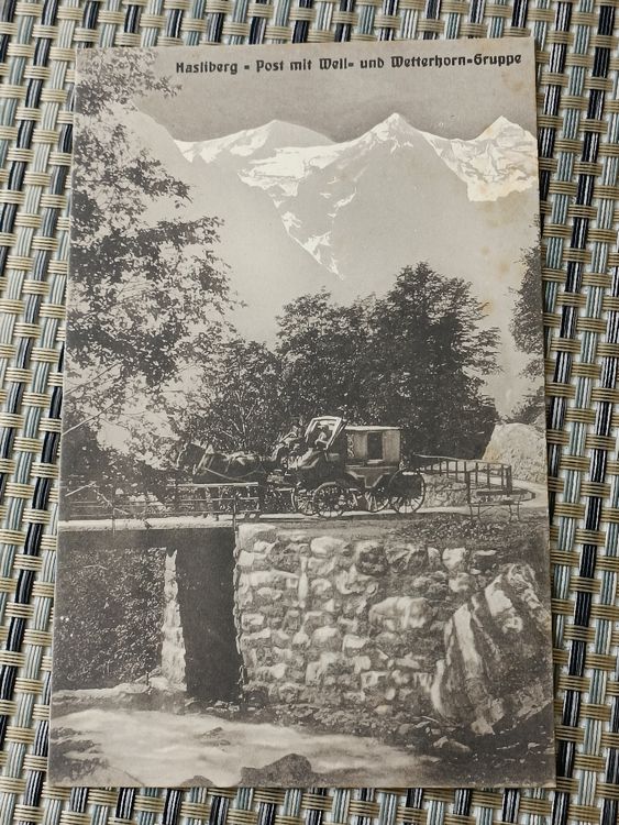 Alte PK / Hasliberg - Post mit Well und Wetterhorn Gruppe (Gebraucht ...