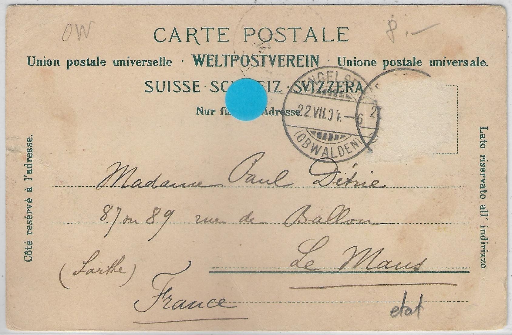 Cartoline postali: Tätschbachfall - Engelberg – Usato da Ettingen venduto da Kartenplanet 1