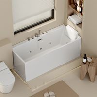 Whirlpool - Badewanne EMILY mit Armaturen - 170x58x80cm